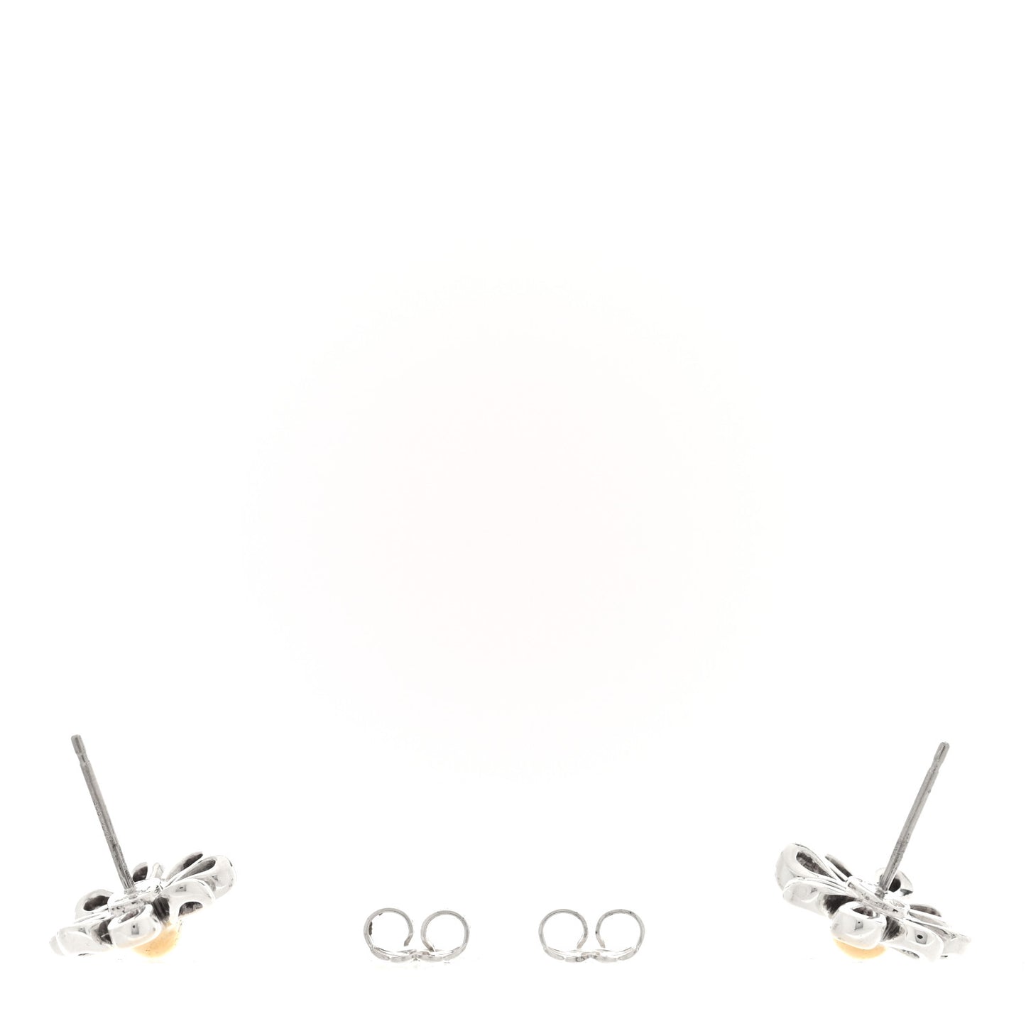 Sterling Silver 18K Yellow Gold Paloma Picasso Daisy Stud Earrings