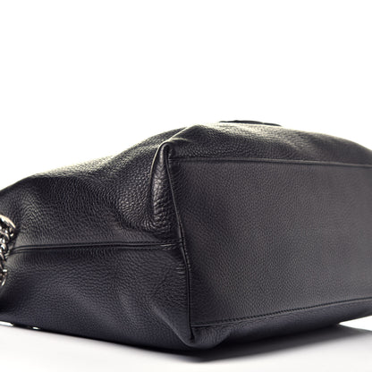 Gucci Pebbled Calfskin Studded Medium Soho Chain Shoulder Bag Black 8 of 9