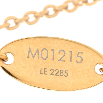 Louis Vuitton Enamel LV Iconic Necklace Gold Pink 6 of 7