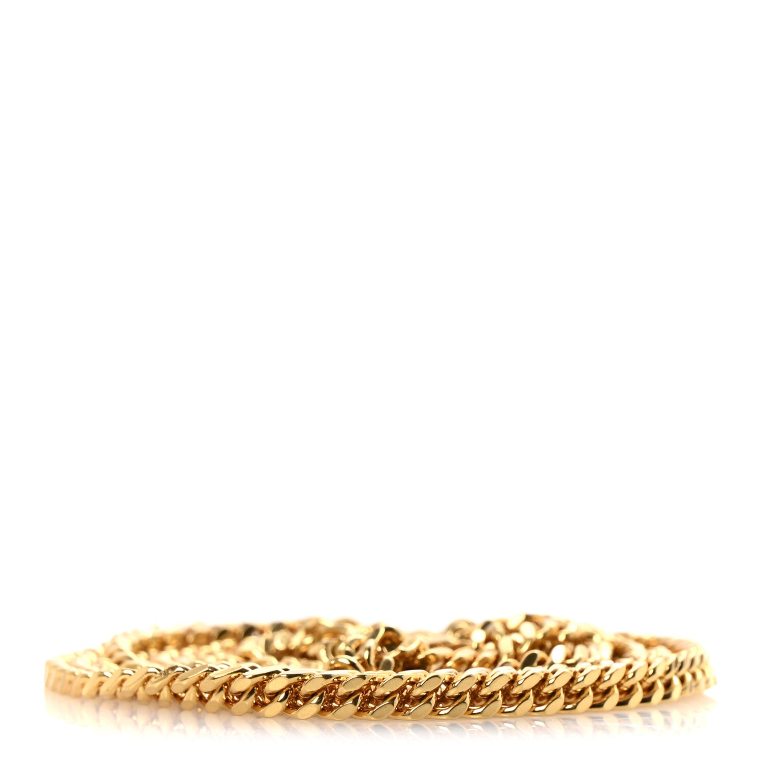 Saint Laurent Metal Cassandre Chain Belt 75 Gold 2 of 4