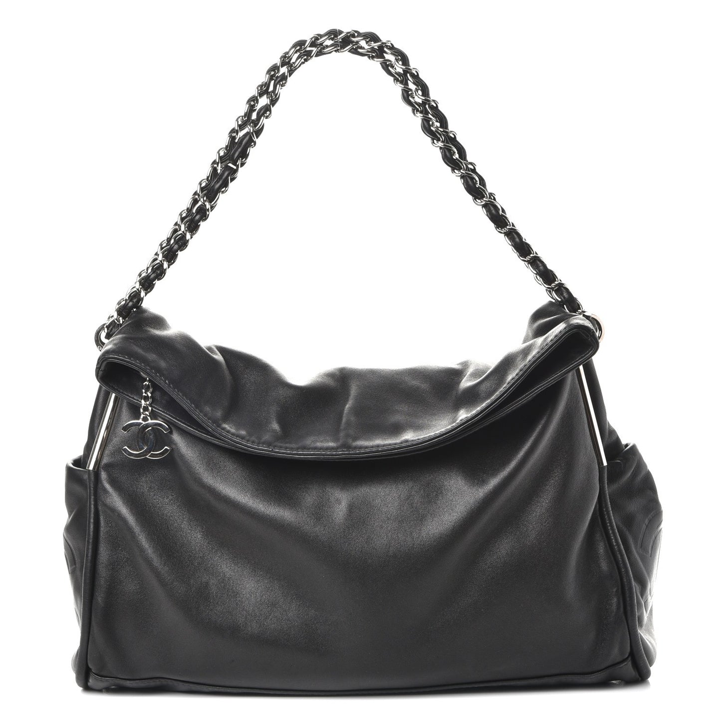 Lambskin Large Ultimate Soft Tote Black