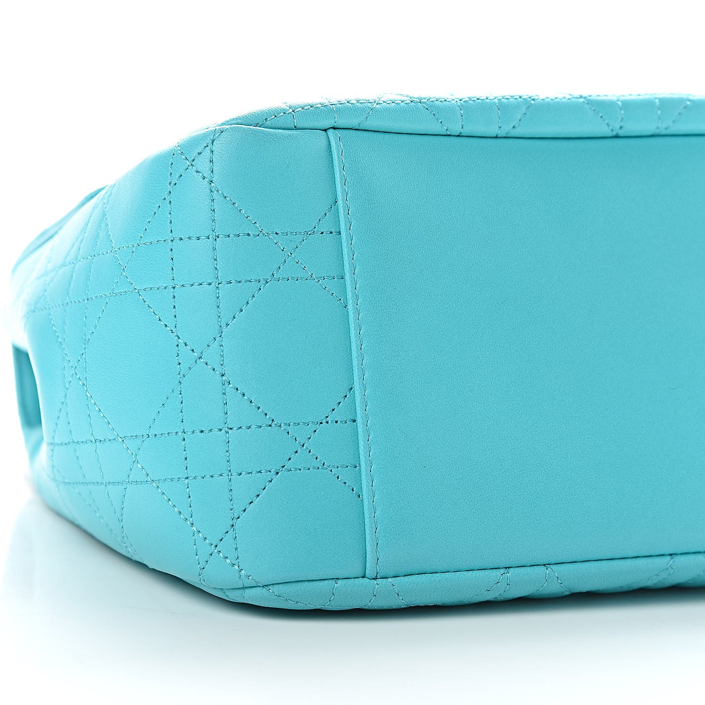 Lambskin Cannage Large Miss Dior Flap Turquoise