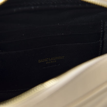 Saint Laurent Grain De Poudre Matelasse Monogram Mini Lou Camera Bag Dark Latte 7 of 10