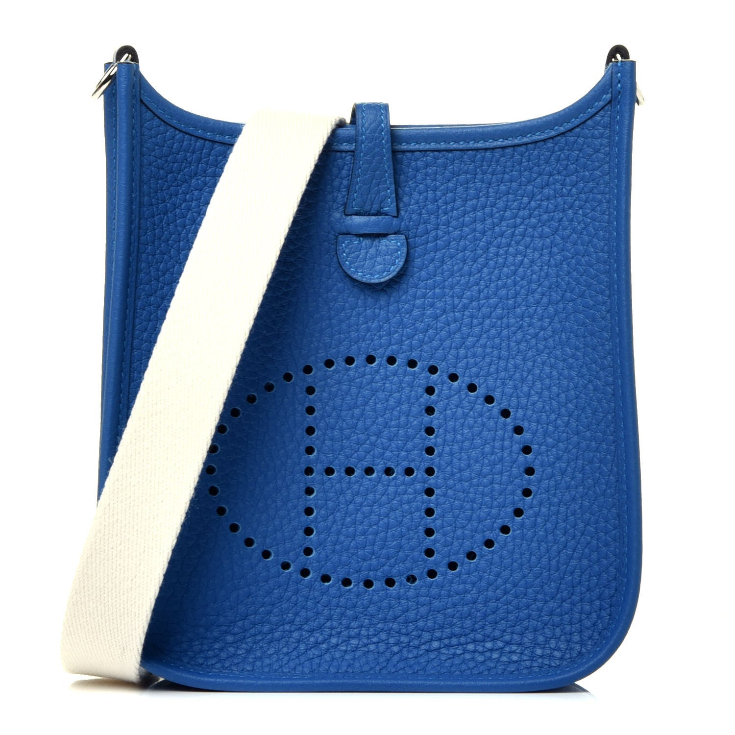 Hermes Taurillon Clemence Amazone Evelyne TPM Mykonos Blanc 1 of 9