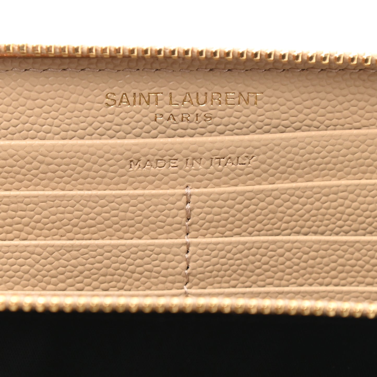Grain De Poudre Matelasse Chevron Monogram Zip Around Wallet Nude