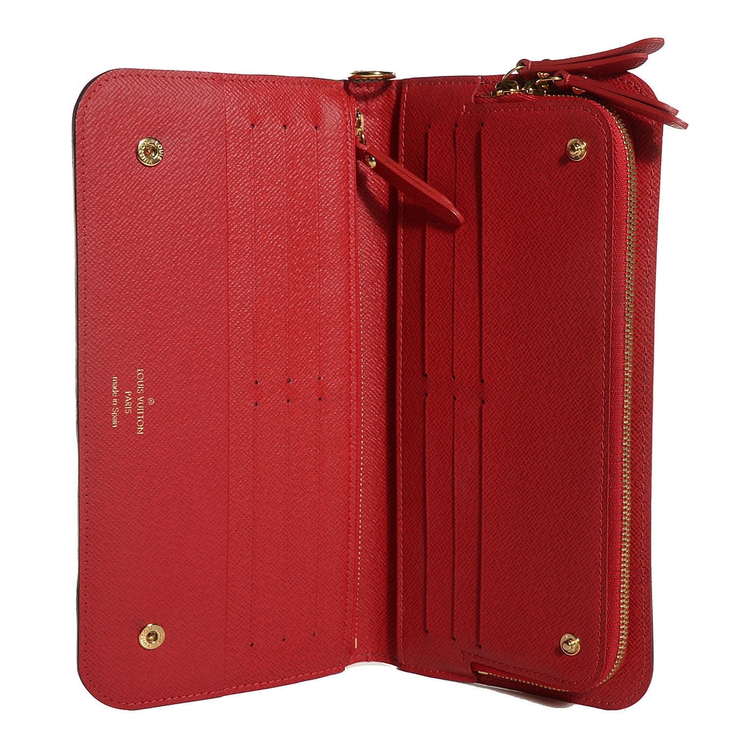 Louis Vuitton Damier Ebene Insolite Wallet Red 6 of 8