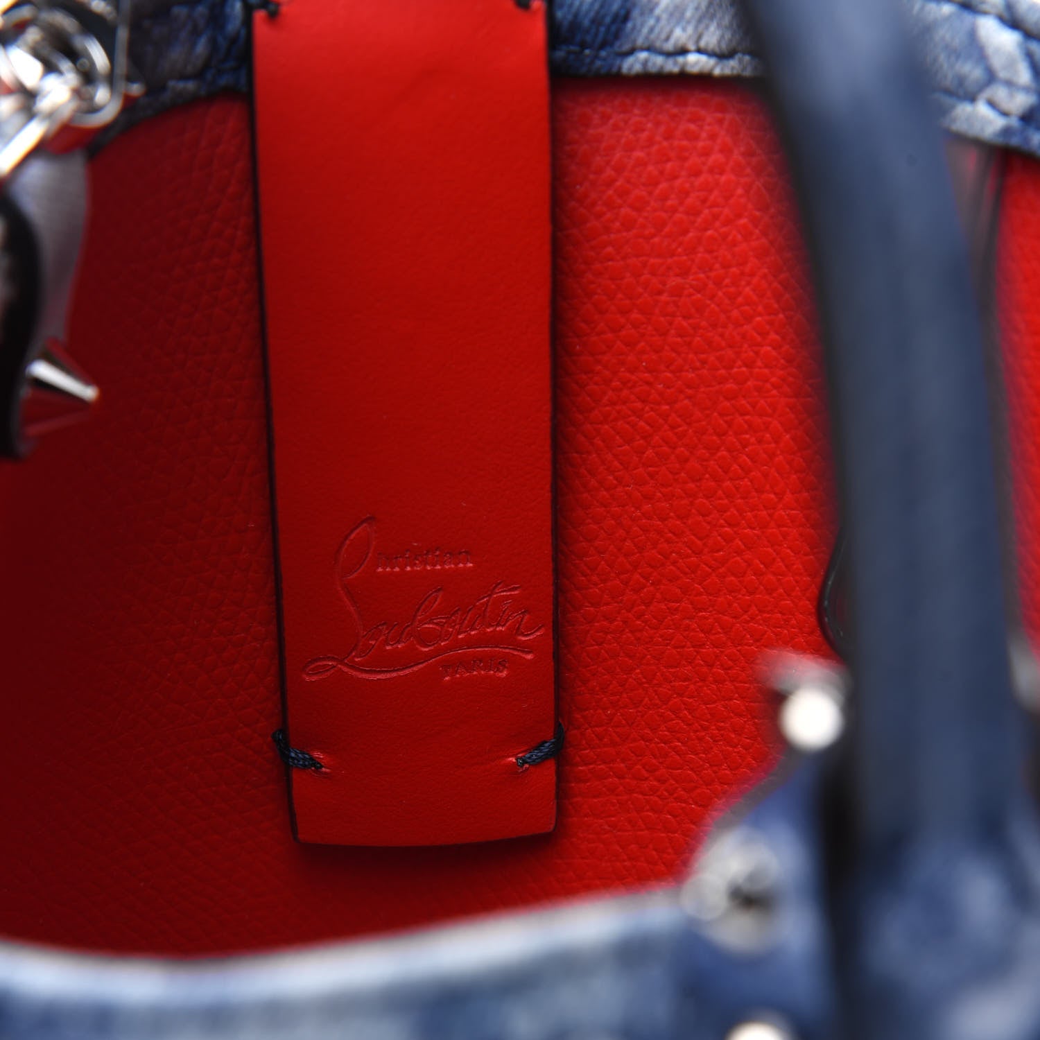 Christian Louboutin Calfskin Punk Mini North South Cabata Tote Multi 7 of 11