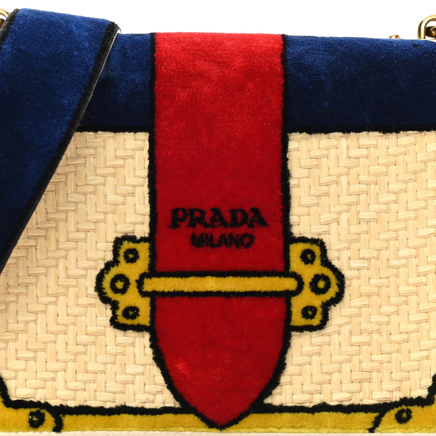 Velvet Straw Cahier Shoulder Bag Naturale Talco