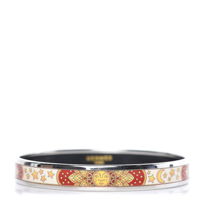 Hermes Enamel Printed Narrow Sun Moon Stars Bracelet 70 1 of 5
