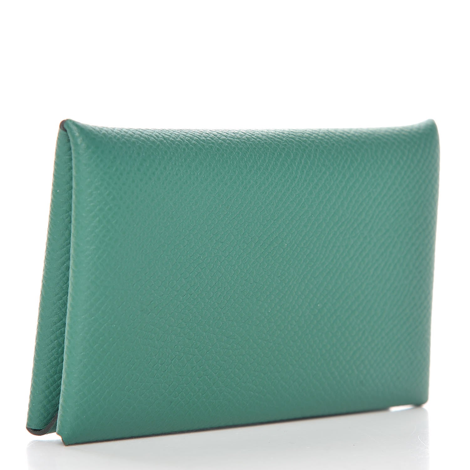 Hermes Epsom Calvi Card Case Vert Vertigo 3 of 8