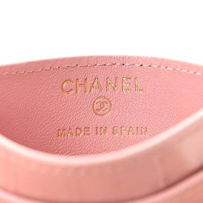 Chanel Calfskin Crocodile Embossed Crococo Card Holder Light Pink 6 of 8