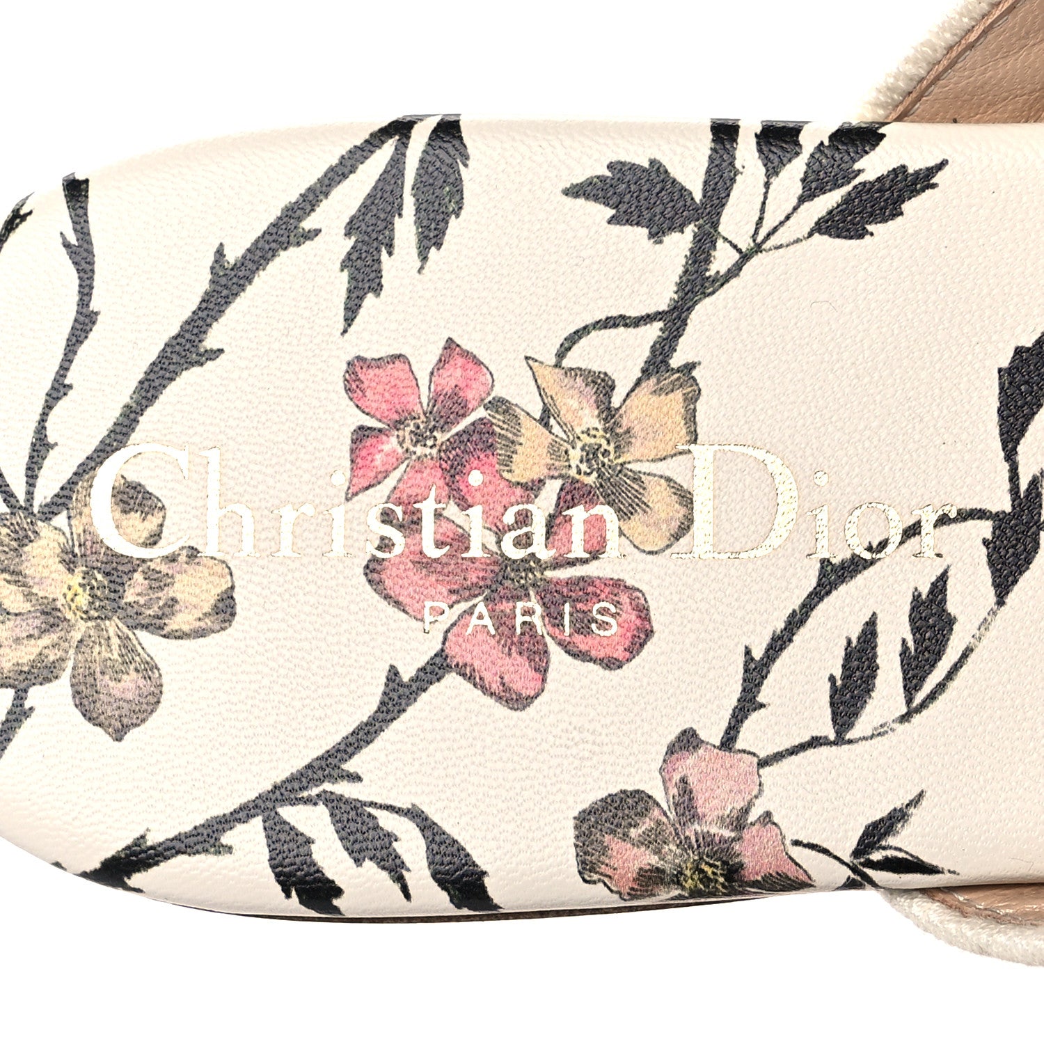 Christian Dior Canvas Rose Mutabilis Embroidered Dway Criss Cross Slide Sandals 41 Multicolor 8 of 8
