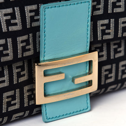 Fendi Zucchino Mama Baguette Blue 5 of 5