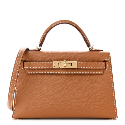 Hermes Epsom Horseshoe Mini Kelly Sellier 20 Gold 1 of 12