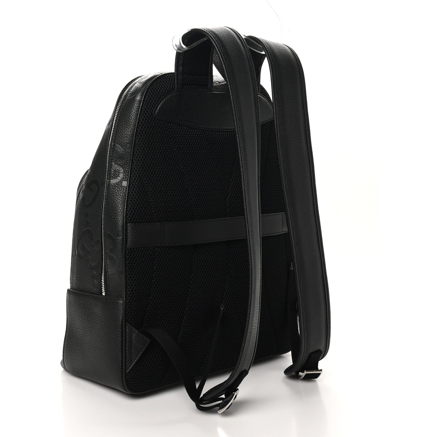 Calfskin Jumbo GG Embossed Large Backpack Black