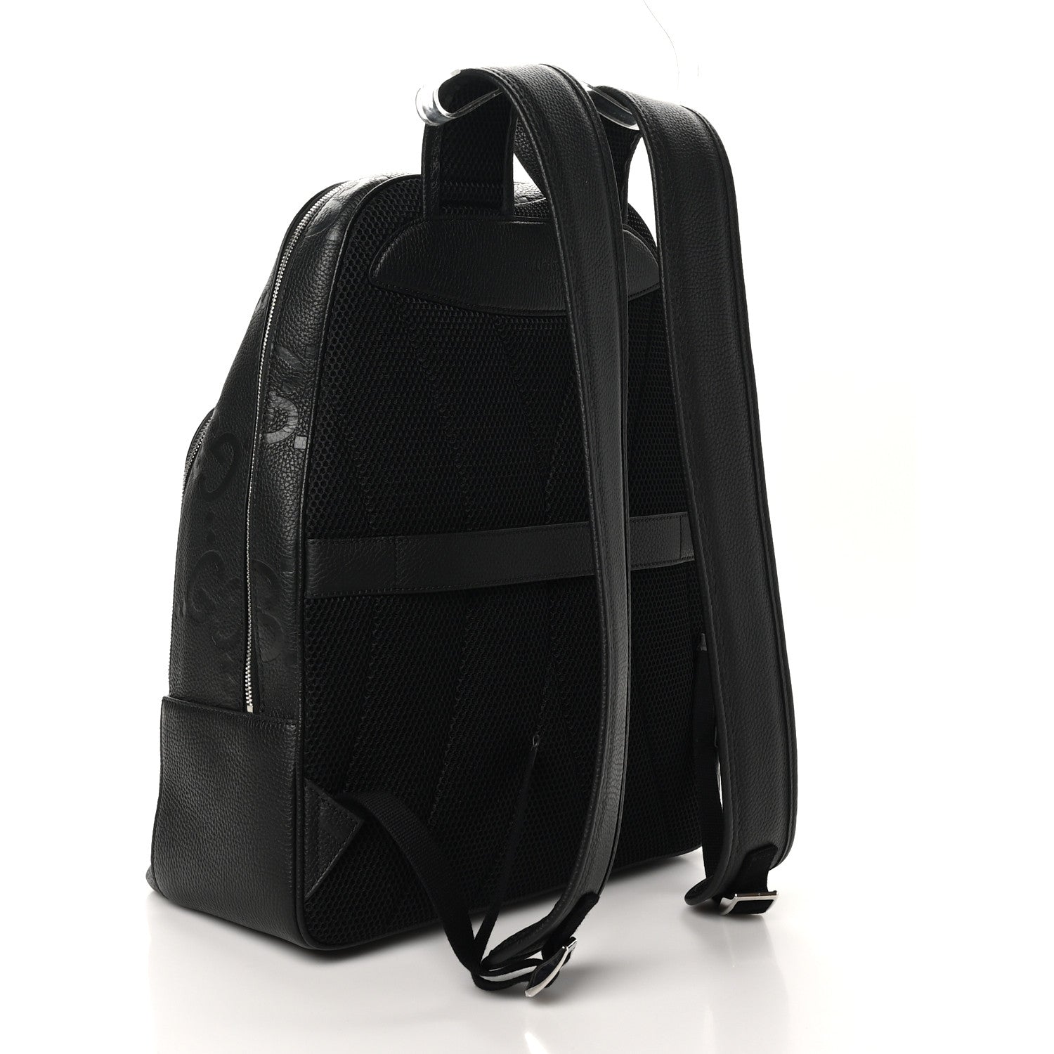 Gucci Calfskin Jumbo GG Embossed Large Backpack Black 3 of 11