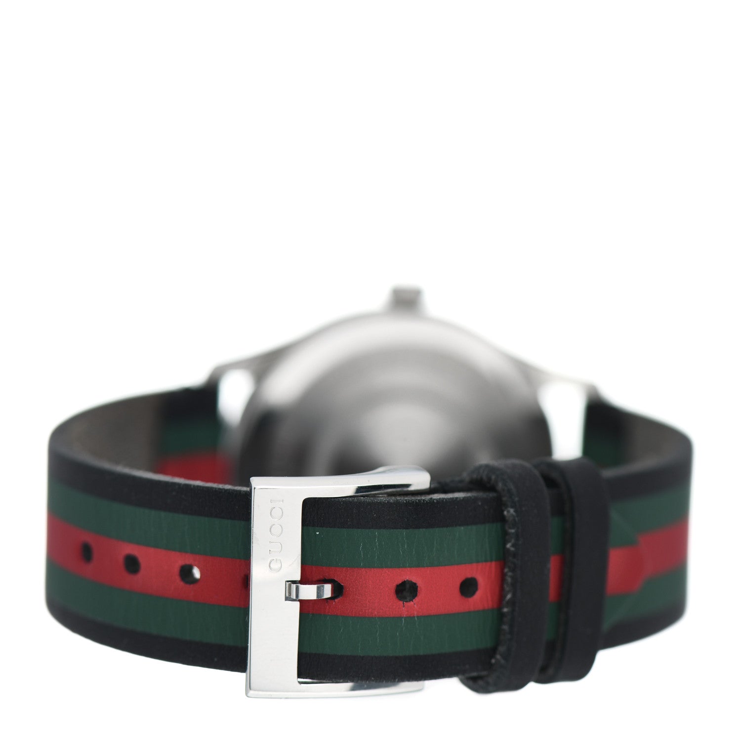 Gucci Stainless Steel Calfskin 38mm G-Timeless Stripe Web Quartz Watch Black 3 of 4