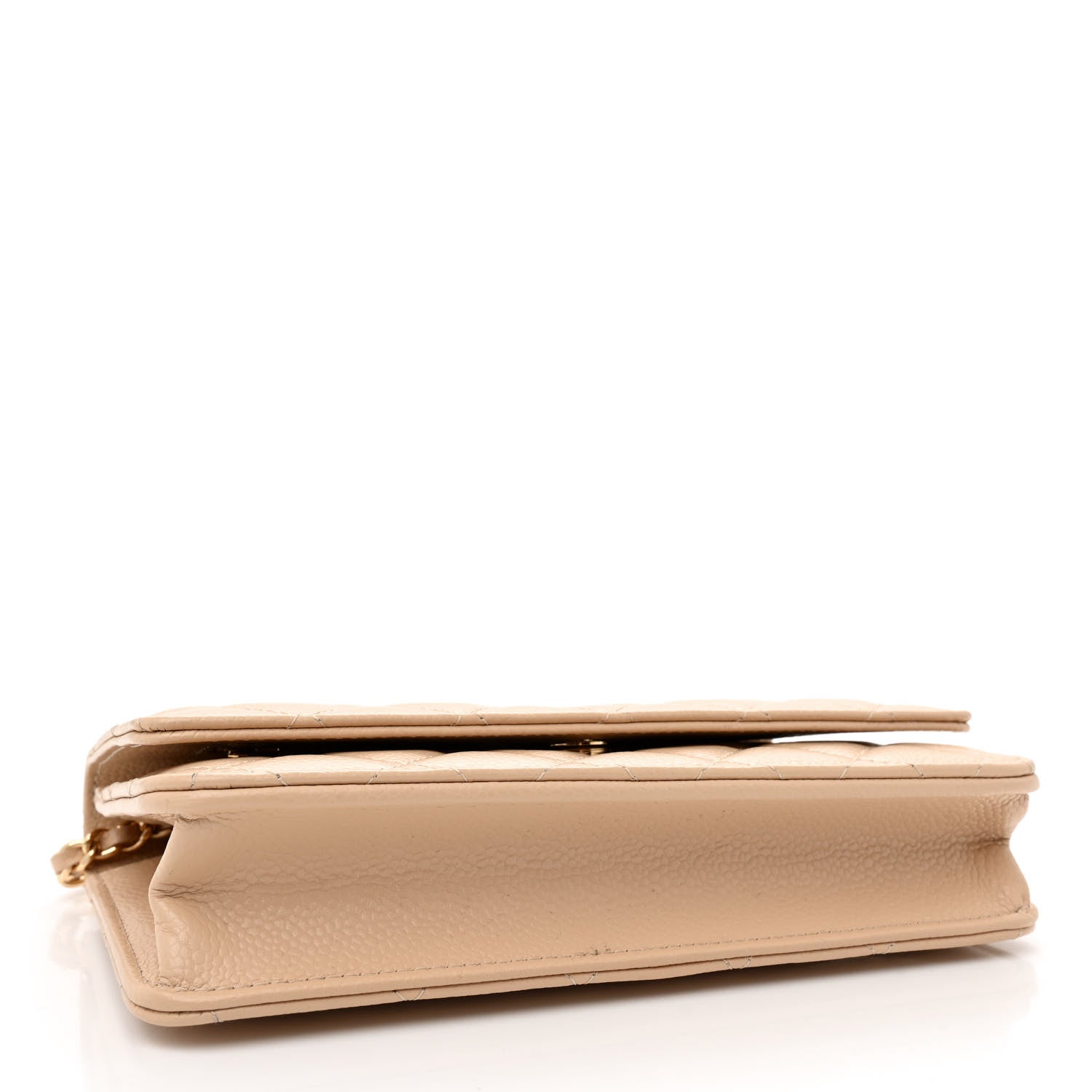 Chanel Caviar Quilted Wallet on Chain WOC Beige 4 of 10