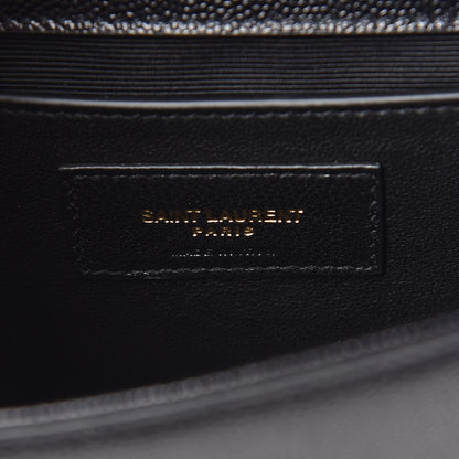 Saint Laurent Grain De Poudre Small Monogram Kate Satchel Black 6 of 8