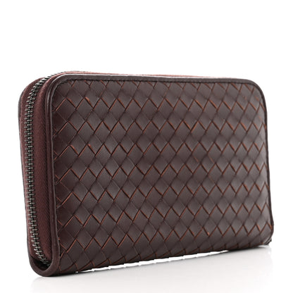 Bottega Veneta Nappa Intrecciato Zip Around Wallet Aubergine 3 of 11
