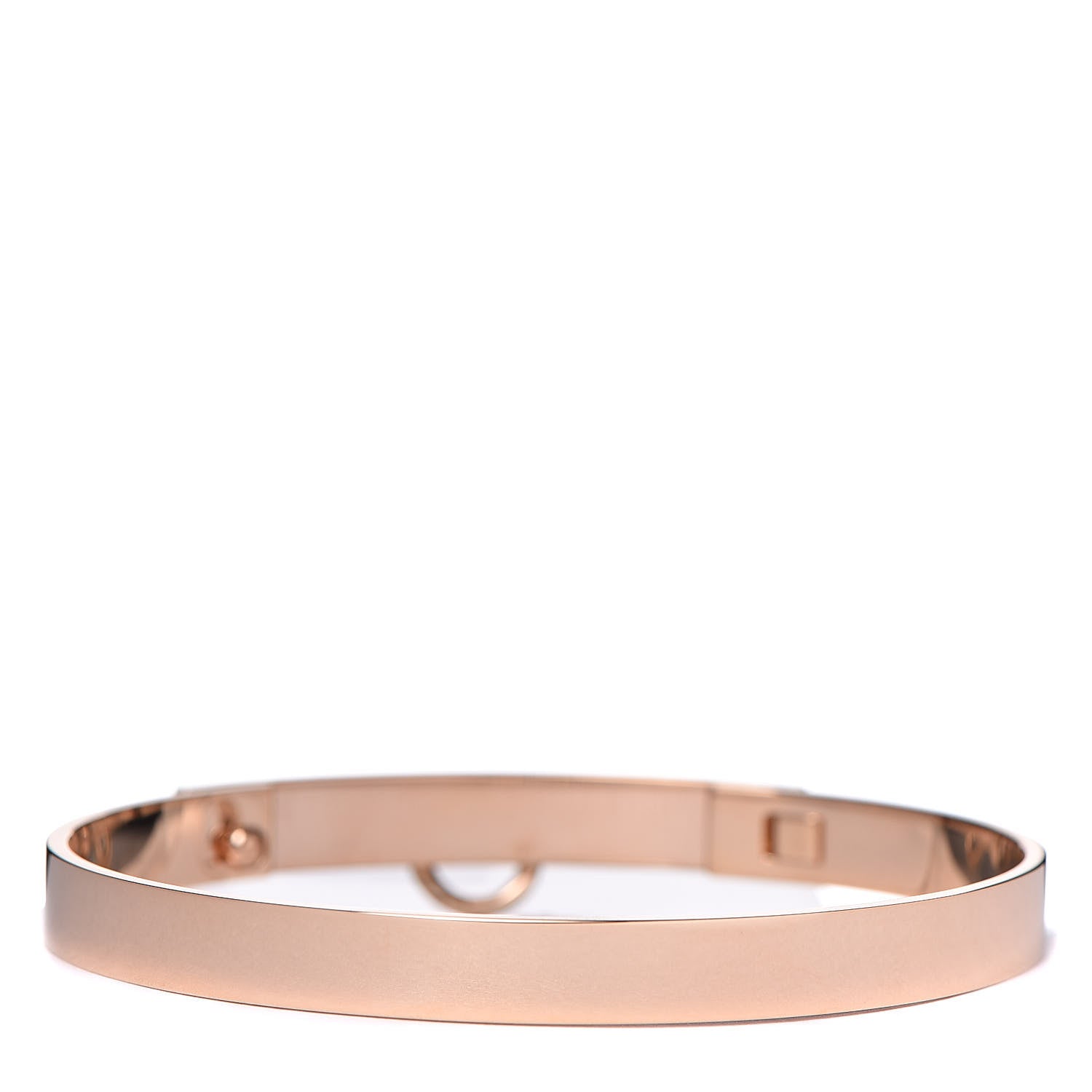 Hermes 18K Rose Gold Diamond PM Collier De Chien Bracelet SH 3 of 5