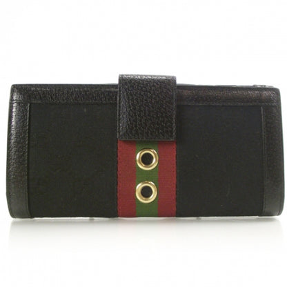 Gucci Signature Canvas French Purse Wallet Black 2 of 8