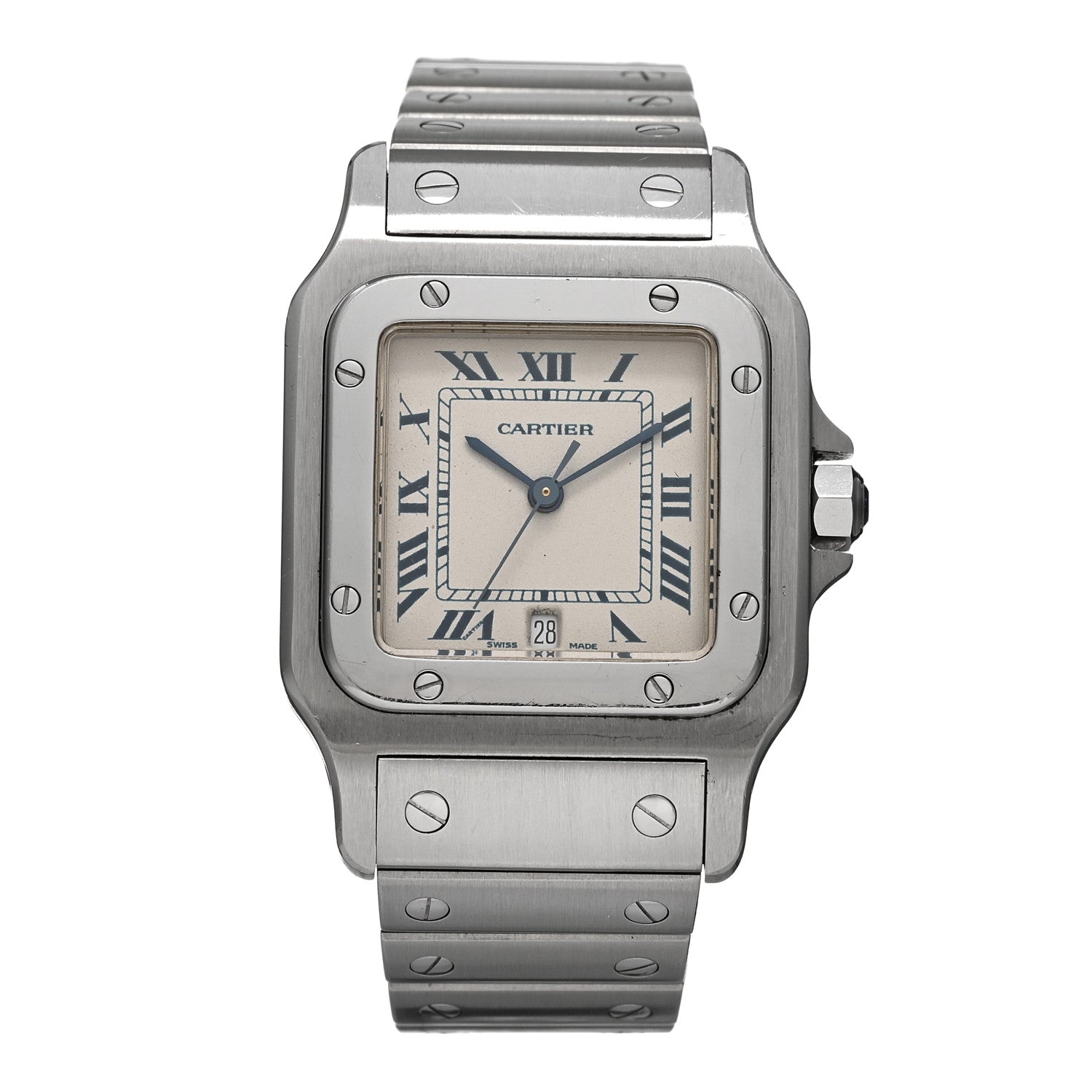 Cartier Stainless Steel 29mm Santos De Cartier Galbee Quartz Watch 1 of 4