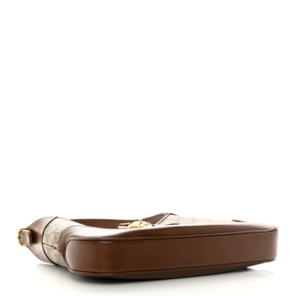 Gucci GG Supreme Monogram Azalea Calfskin Web Small Jackie 1961 Hobo Beige Ebony Brown Sugar 4 of 11