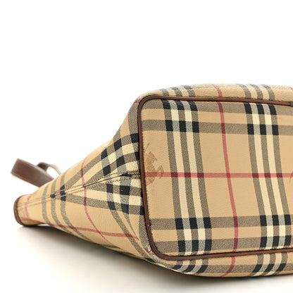 Burberry Haymarket Check Tote Brown 9 of 14