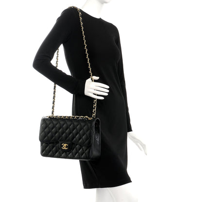 Chanel Caviar Quilted Jumbo Double Flap Black 2 of 9
