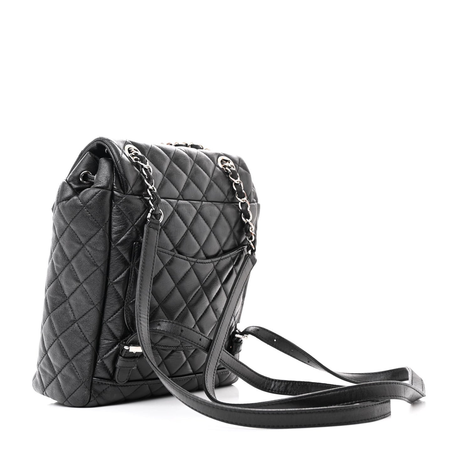 Calfskin Quilted Small Urban Spirit Backpack Black