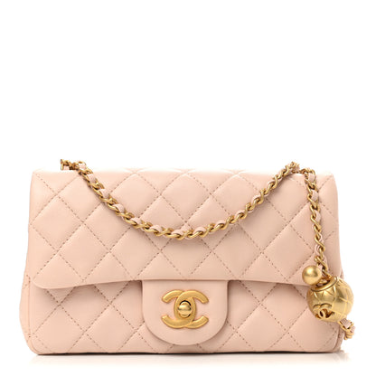Chanel Lambskin Quilted Mini Pearl Crush Rectangular Flap Light Beige 1 of 9