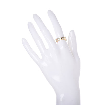 Tiffany 18K Yellow Gold Platinum Diamond Etoile Twist Band Ring 53 6.25 2 of 6
