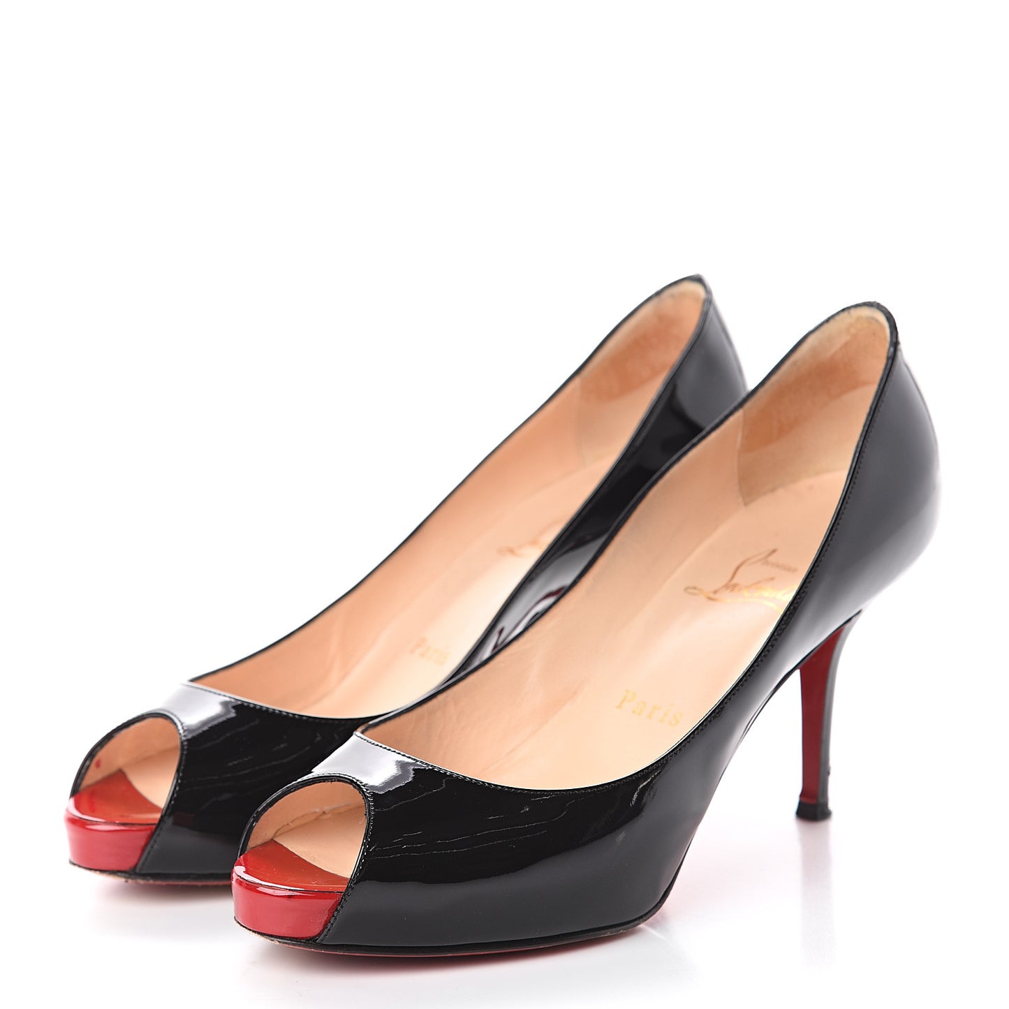 Patent Mater Claude 85 Platform Pumps 37 Black Red