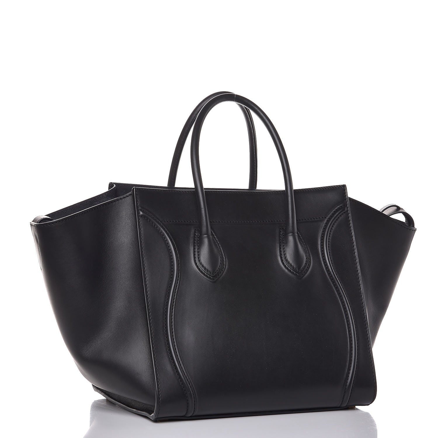 Celine Natural Calfskin Medium Phantom Luggage Navy Blue 3 of 9