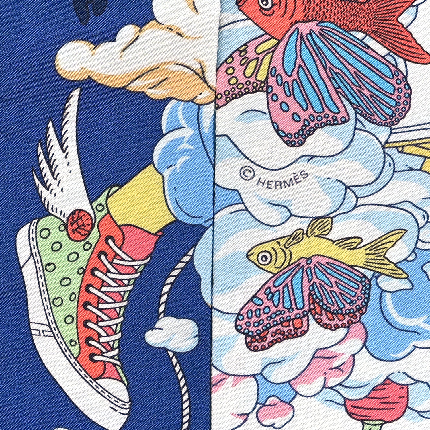 Hermes Silk Sur Mon Nuage Twilly Marine Clair Ciel 4 of 4
