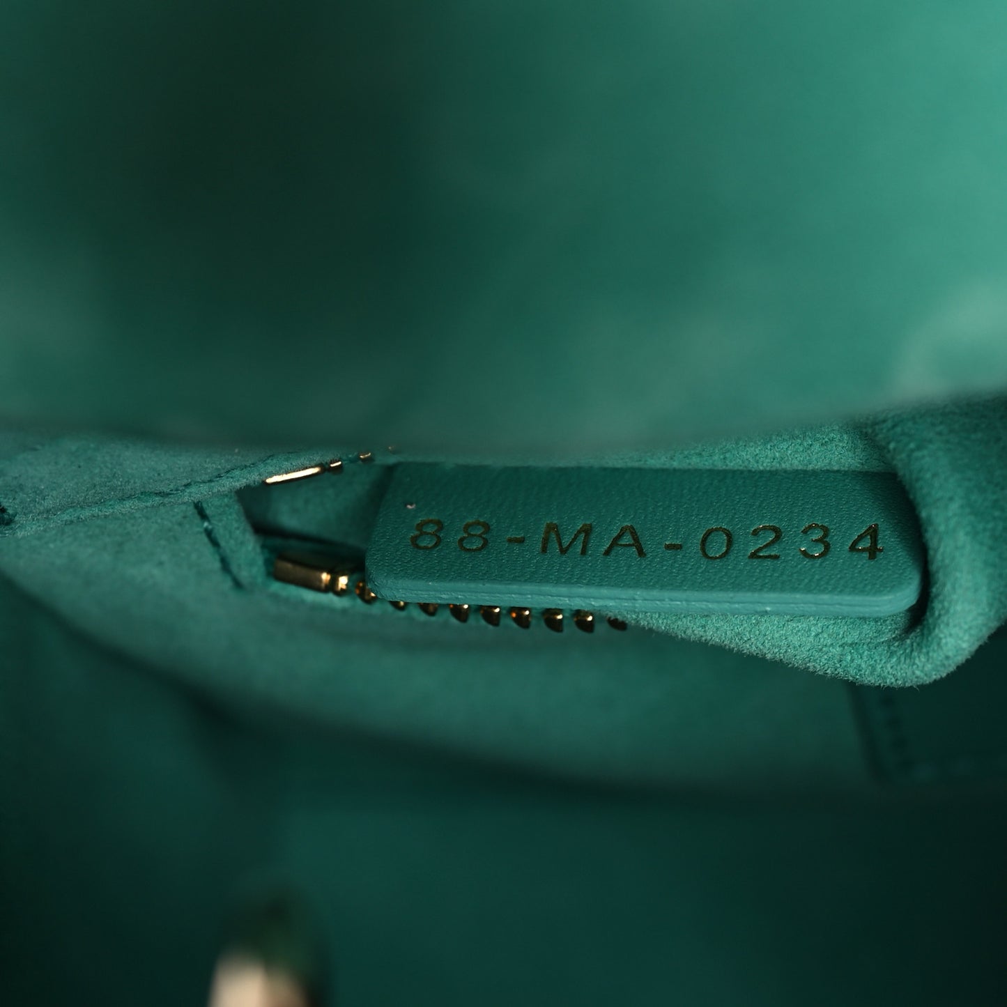 Lambskin Cannage Mini Lady Dior Aquamarina