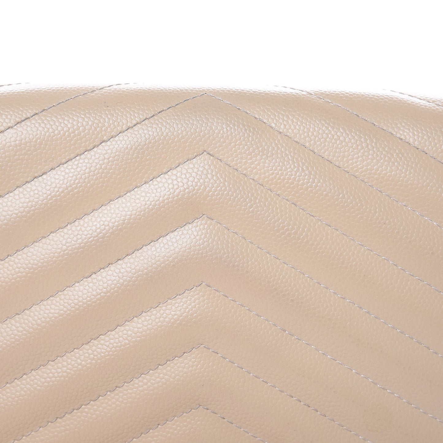 Grain De Poudre Matelasse Chevron Monogram Chain Wallet Deep Beige