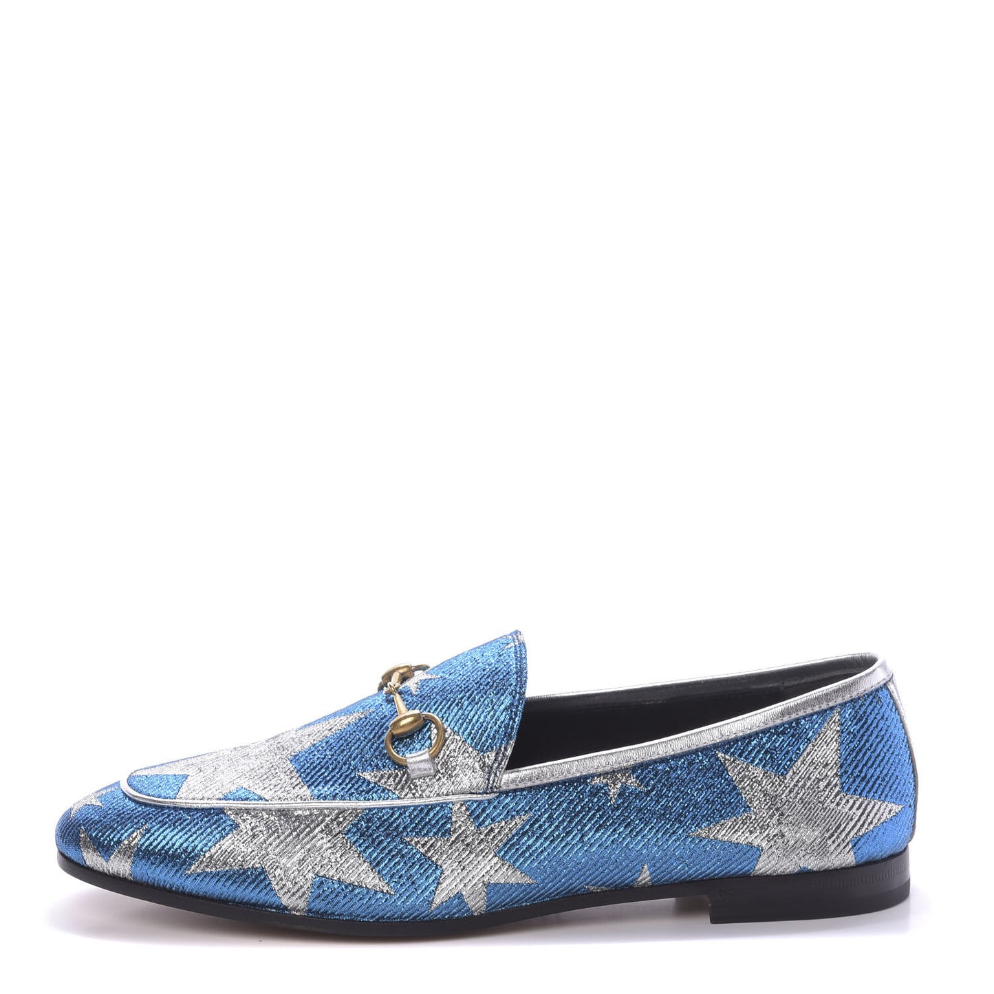 Lurex Calfskin Starry Sky Womens Jordaan Loafers 39 Bluette Silver