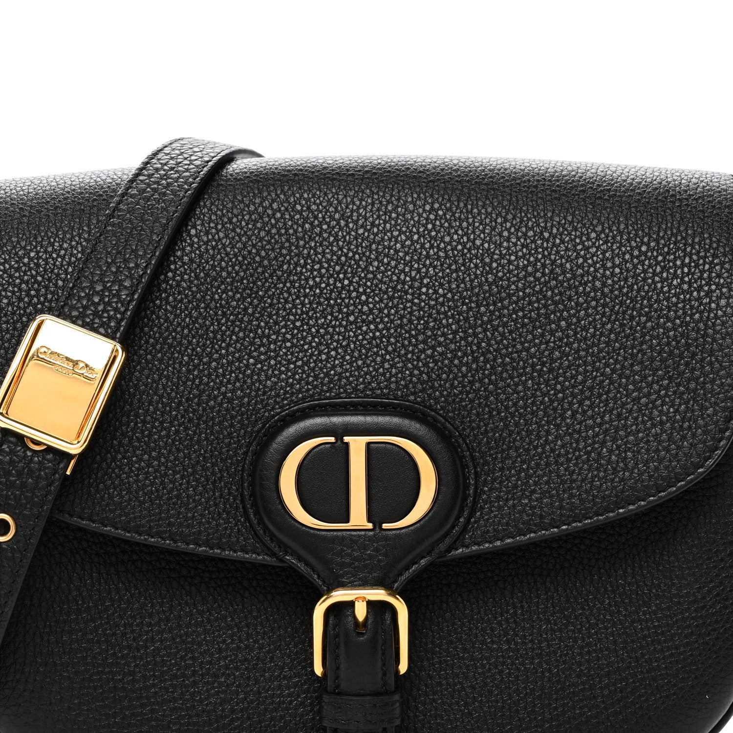Christian Dior Grained Calfskin Medium Bobby Flap Black 7 of 11