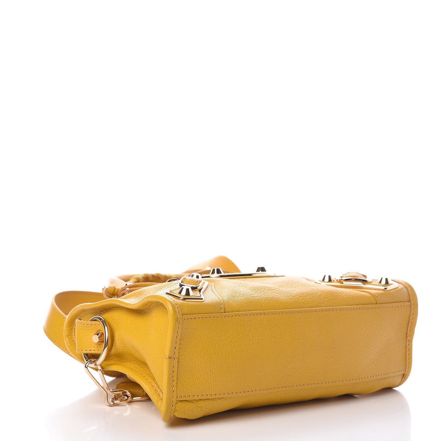 Chevre Gold Metallic Edge Hardware Mini City Jaune Epi