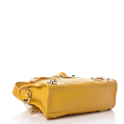 Balenciaga Chevre Gold Metallic Edge Hardware Mini City Jaune Epi 4 of 14