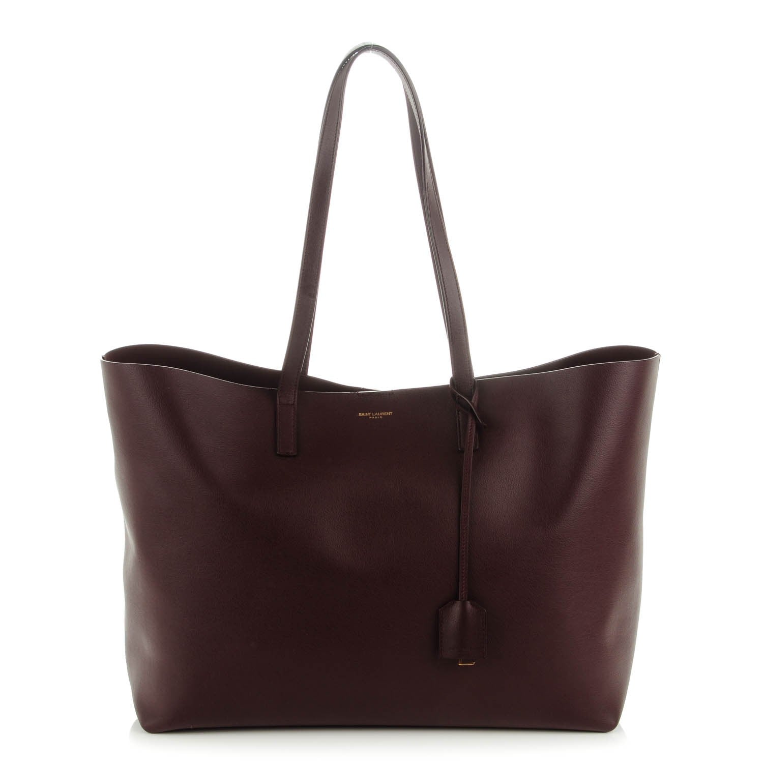 Saint Laurent Calfskin Large Shopping Tote Amaranto 1 of 8