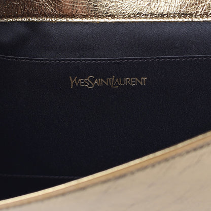 Saint Laurent Metallic Calfskin Monogram Large Belle De Jour Clutch Gold 6 of 7
