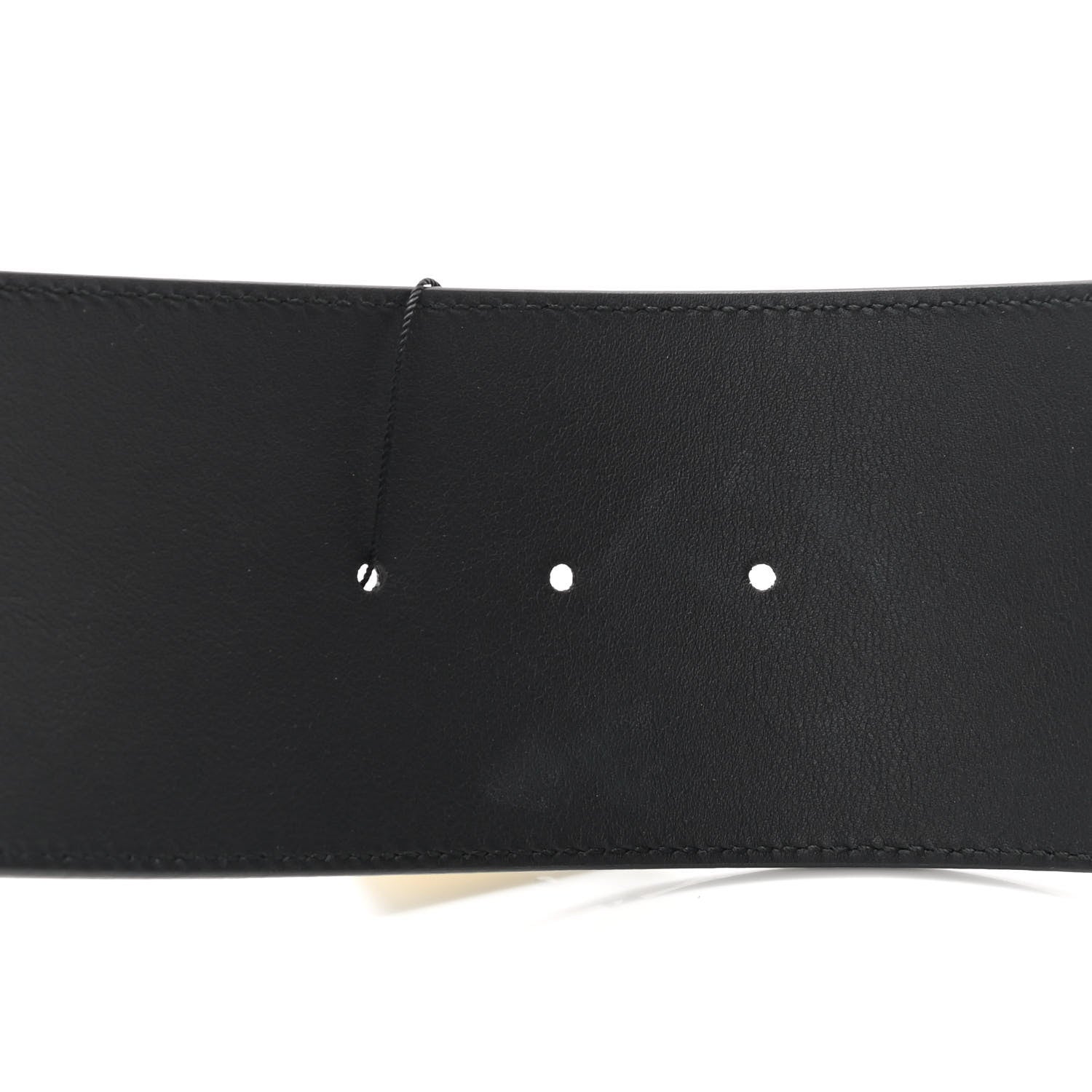 Gucci Moon Calfskin Pearl Double G 70mm Belt 90 36 Black Cream 5 of 6