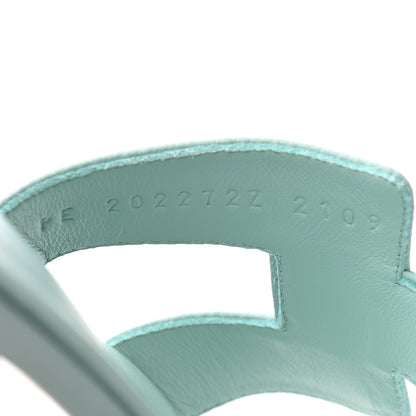 Hermes Epsom Oran Sandals 37 Vert Embrun 8 of 8