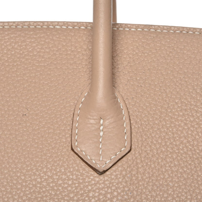 Hermes Taurillon Clemence Birkin 35 Argile 30 of 33