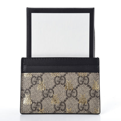 Gucci GG Supreme Monogram Bees Card Holder Black 8 of 8