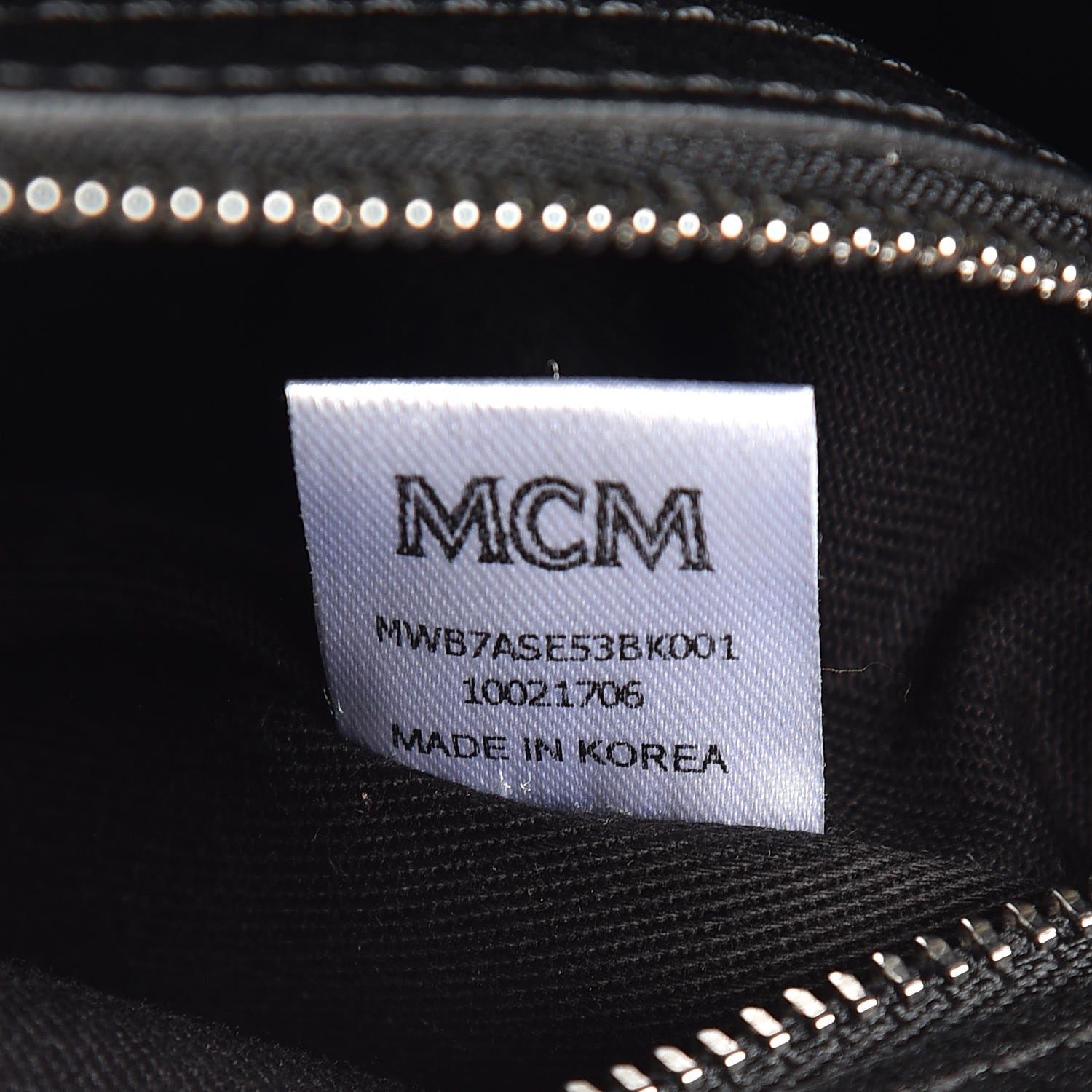 MCM Calfskin Ottomar Monogram Boston Bag Black 7 of 10