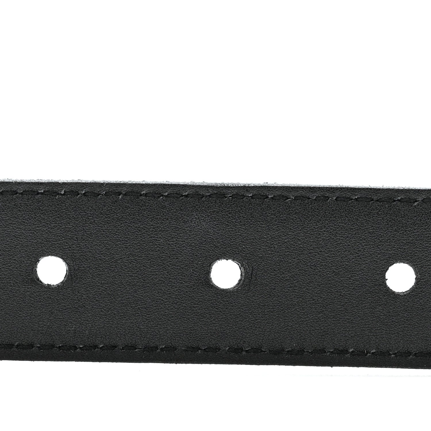 Saint Laurent Brushed Calfskin Folk Buckle Belt 95 38 Black 4 of 7